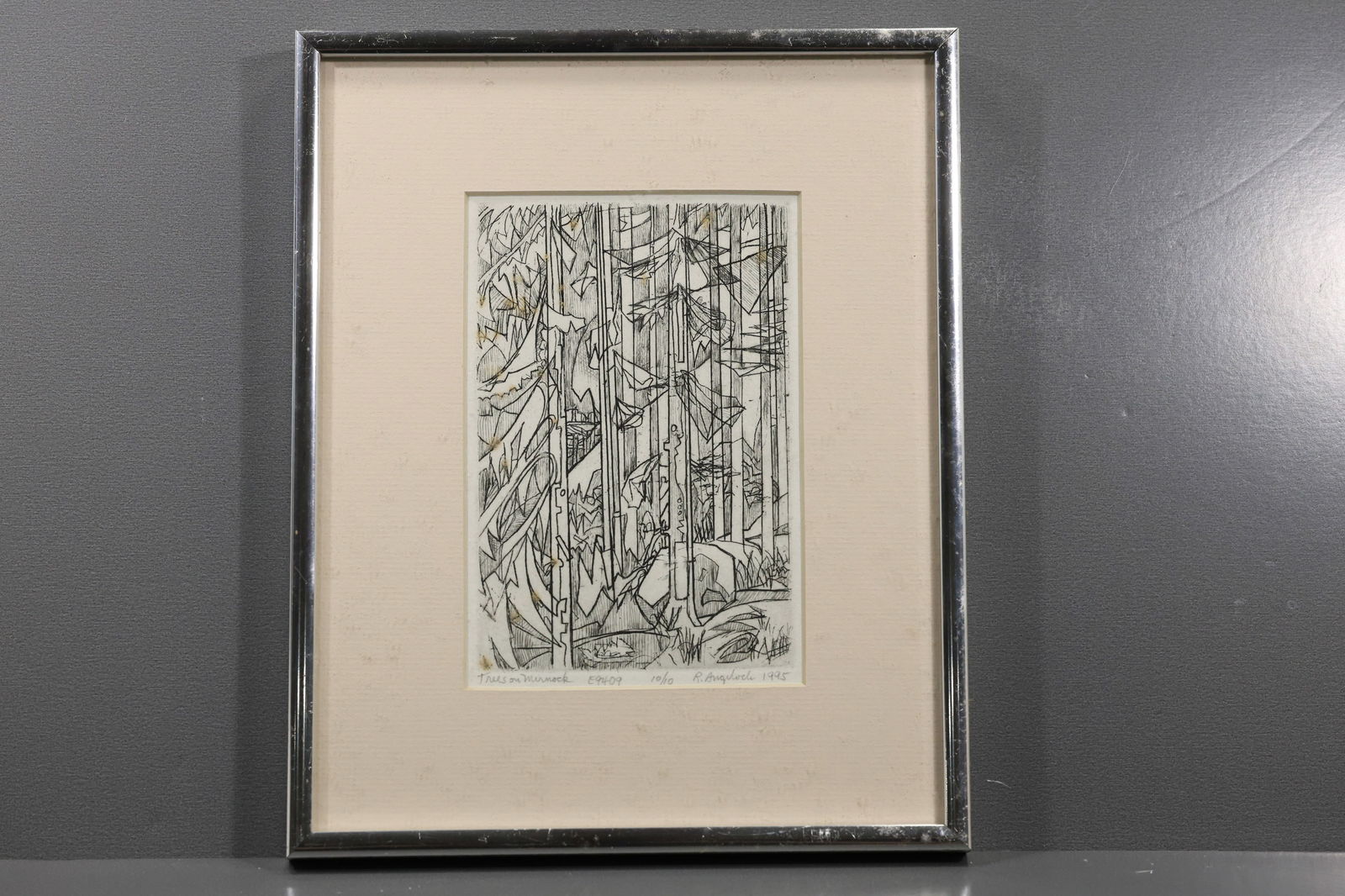 Robert Angeloch (1922–2011) – “Trees on Mirmock” – Etching, 1995 (1 of 10)