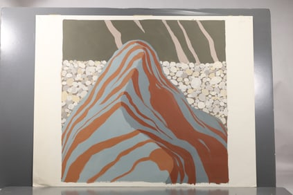 Robert Angeloch (1922–2011) – Study for “Striped Rocks” – Gouache on Paper