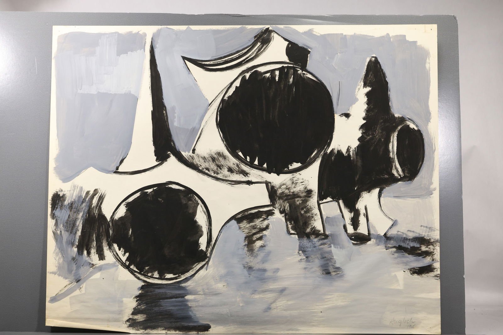 Robert Angeloch (1922–2011) — Three Stumps (Pine), Gouache on Paper (1 of 10)