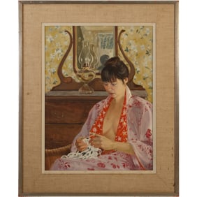 Robert Angeloch (1922–2011) — Kimono, Oil on Canvas