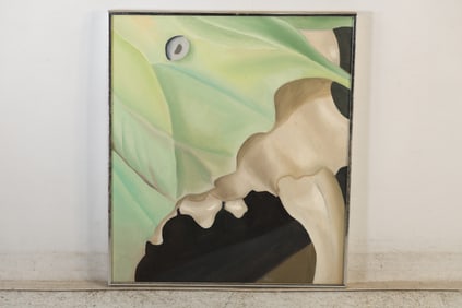 Erik S. Angeloch (b. 20th c.) — Luna Skull, Oil on Canvas, 1981