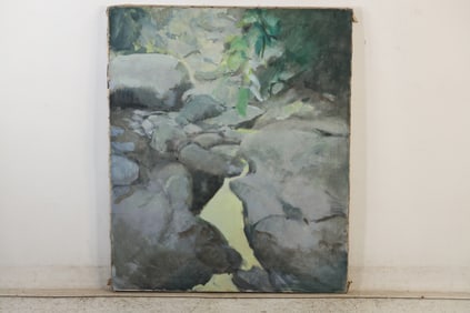 Dudley Gloyne Summers (1892–1975) — Woodland Stream, Oil on Canvas