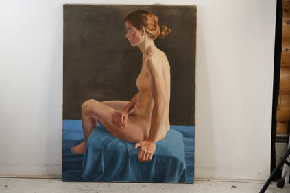 Robert Angeloch (1922–2011) — Seated, Oil on Canvas