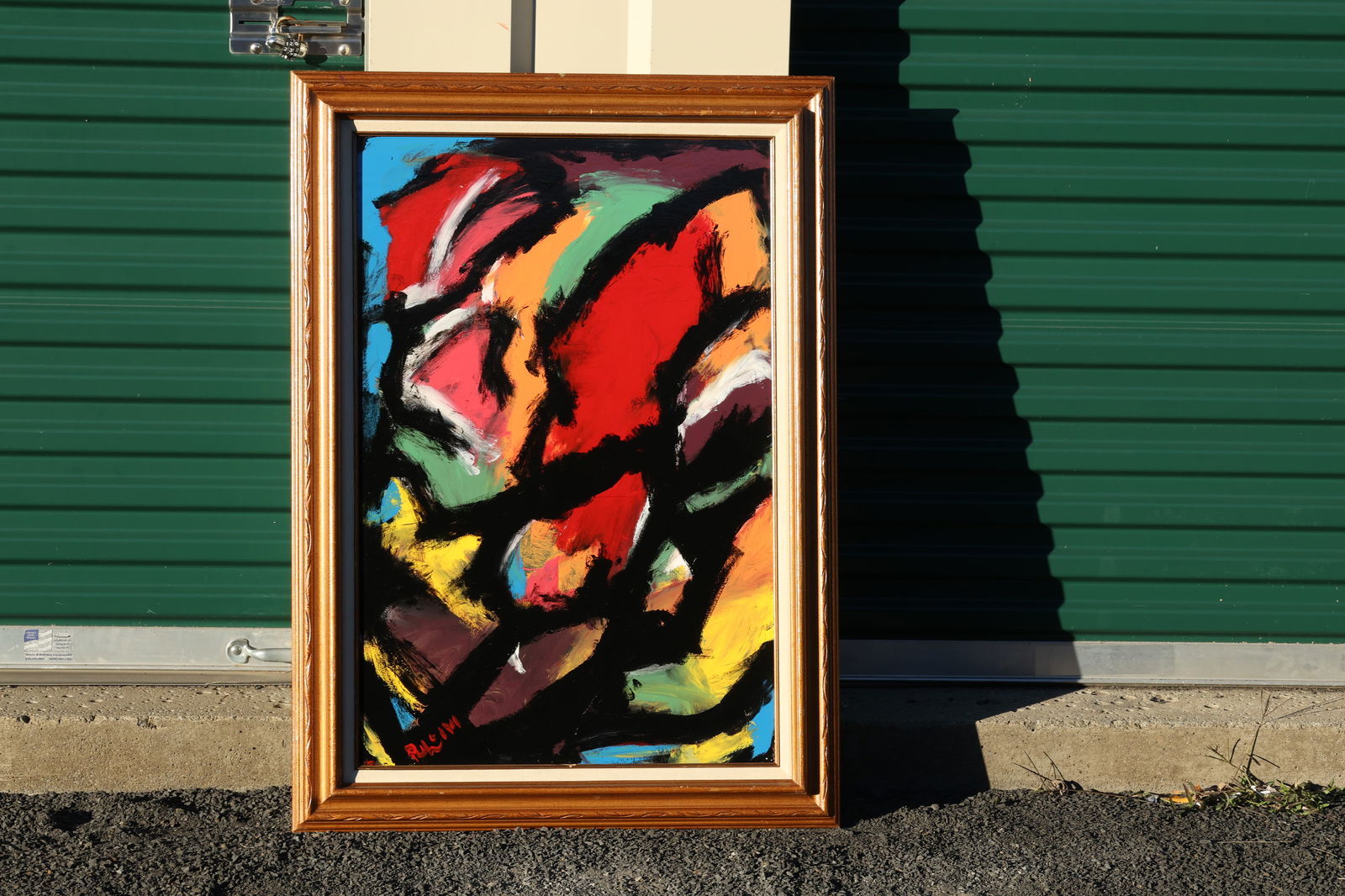 Thomas Pulgini Signed Abstract Expressionist Painting with Bold Color Composition (1 of 11)
