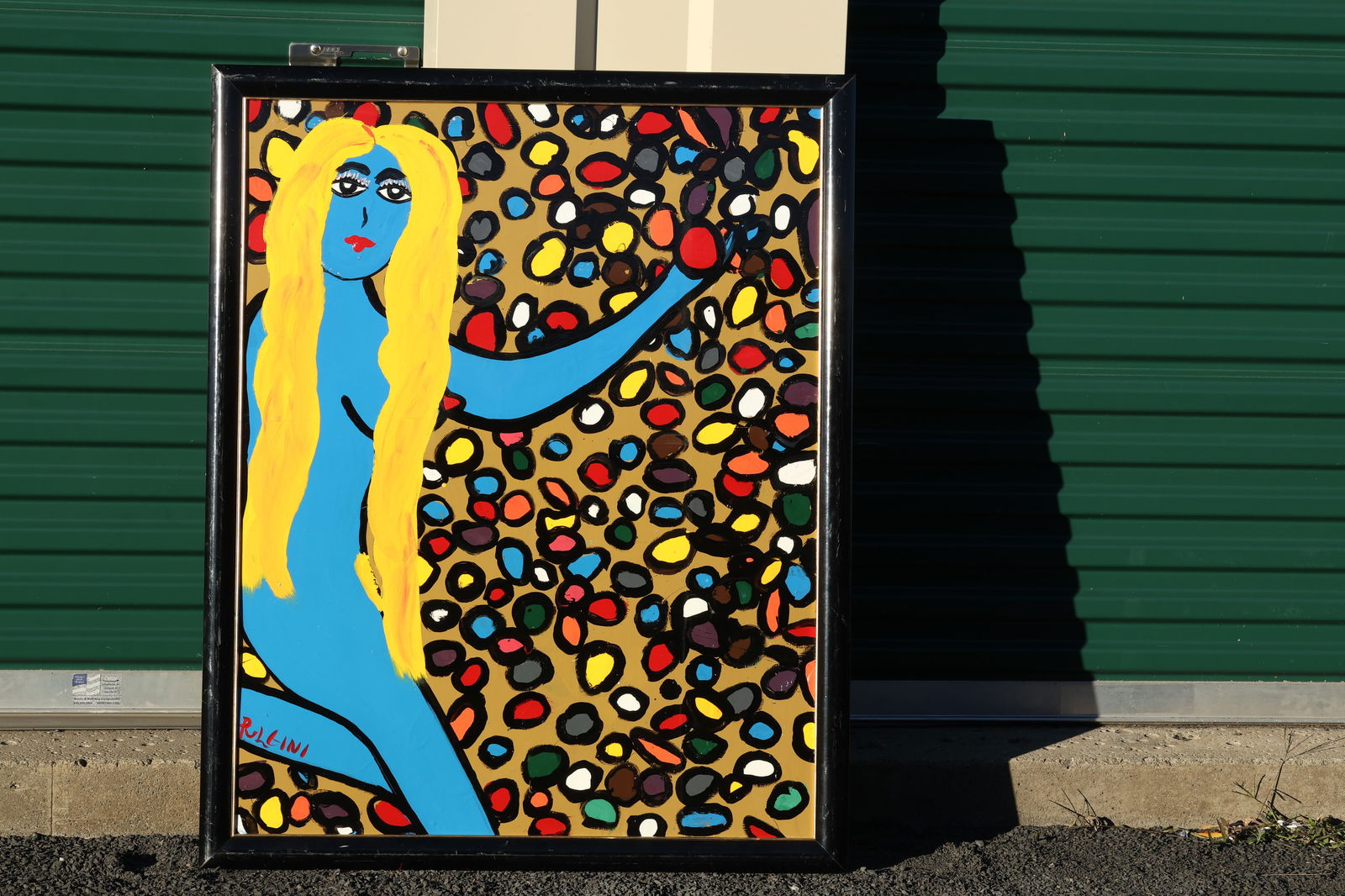 Thomas Pulgini Signed Nude Woman with Multicolor Abstract Background Modern Pop Art: All descriptions were generated using AI technology and have not been reviewed or verified by a human. All items are sold as-is, where-is. It is the buyer’s responsibility to preview, examine, and a