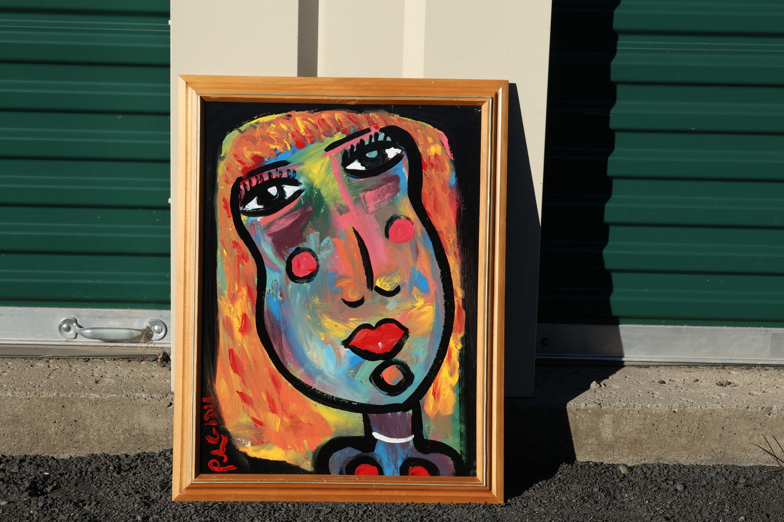 Tom Pulgini (b. 1965) – Abstract Female Portrait – Oil on Board (1 of 12)