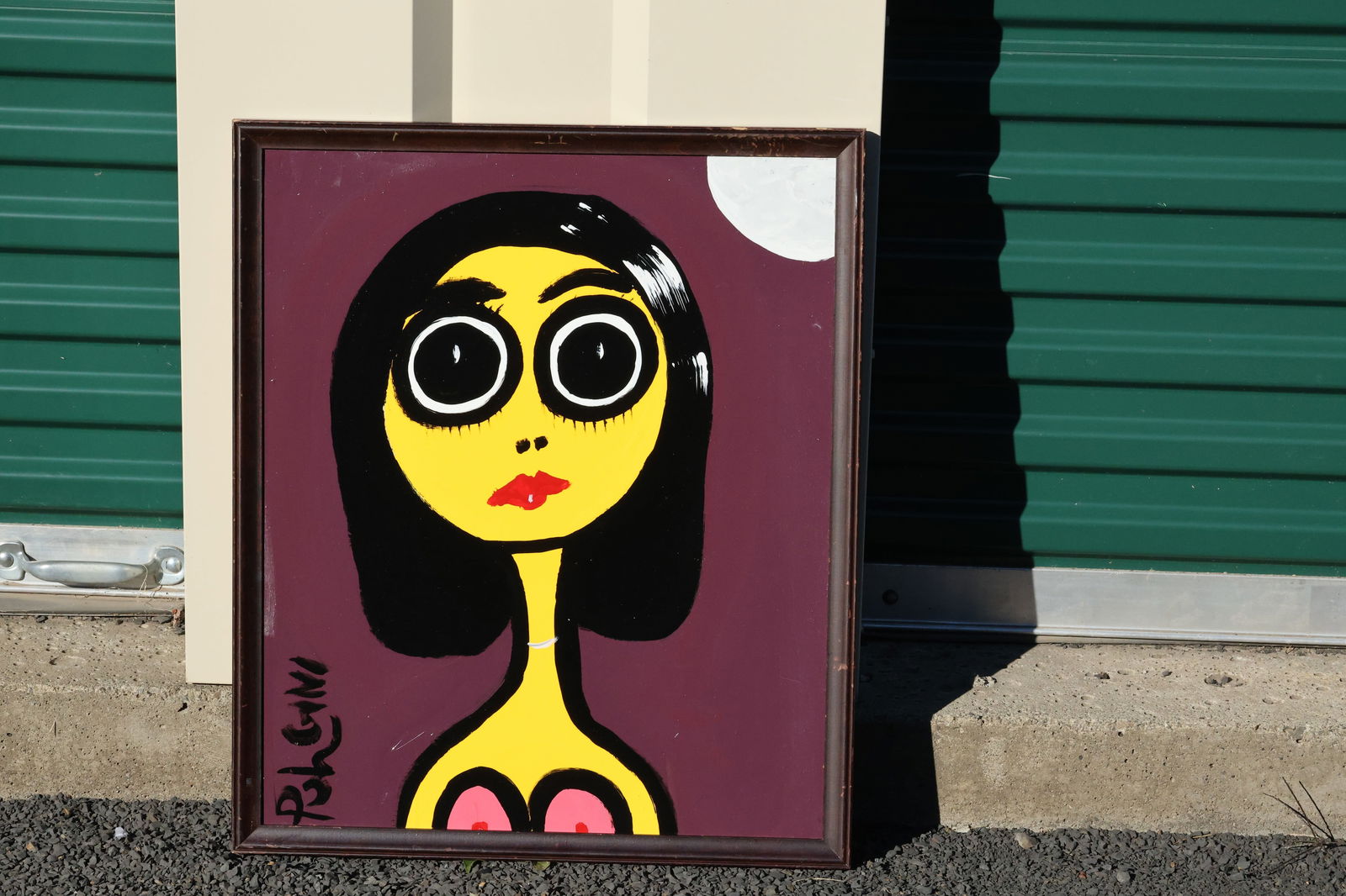 Tom Pulgini (b. 1965) — Yellow Woman with Moon, Oil on Board (1 of 8)