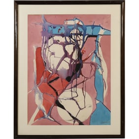 Ammons; 20th C. Modernist Watercolor Signed