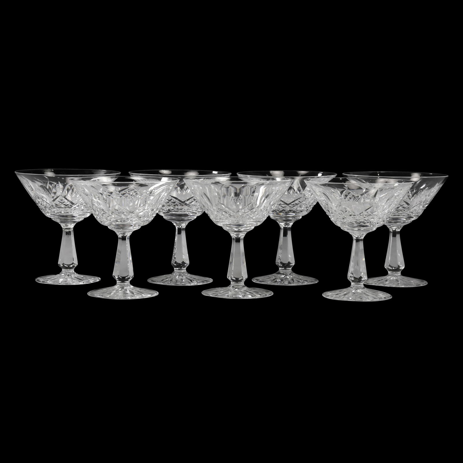 Set of Six Waterford Crystal Coupe Glasses (1 of 9)