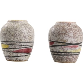 Pair of Mid-Century Modern Fat Lava Vases by Fohr Keramik, Germany