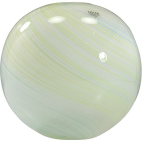 Dansk Striped Art Glass Sphere Vase
