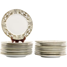 Set of 24 Adline China Japan Majestic Hand Painted Dinner Plates