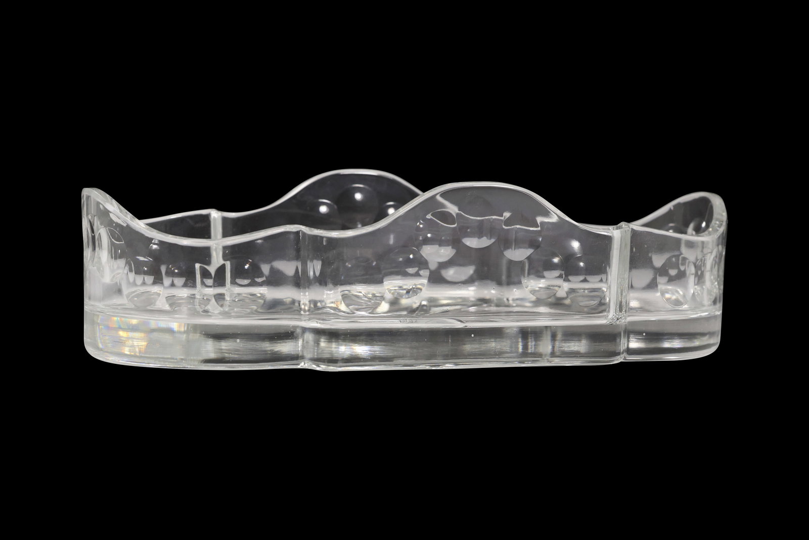 Castilian Imports Cut Crystal Dish with Scalloped Rim, Poland (1 of 11)