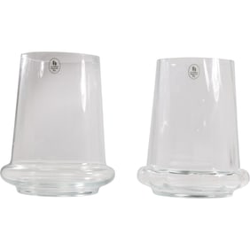 Pair of Castilian Imports Glass Vases, Poland