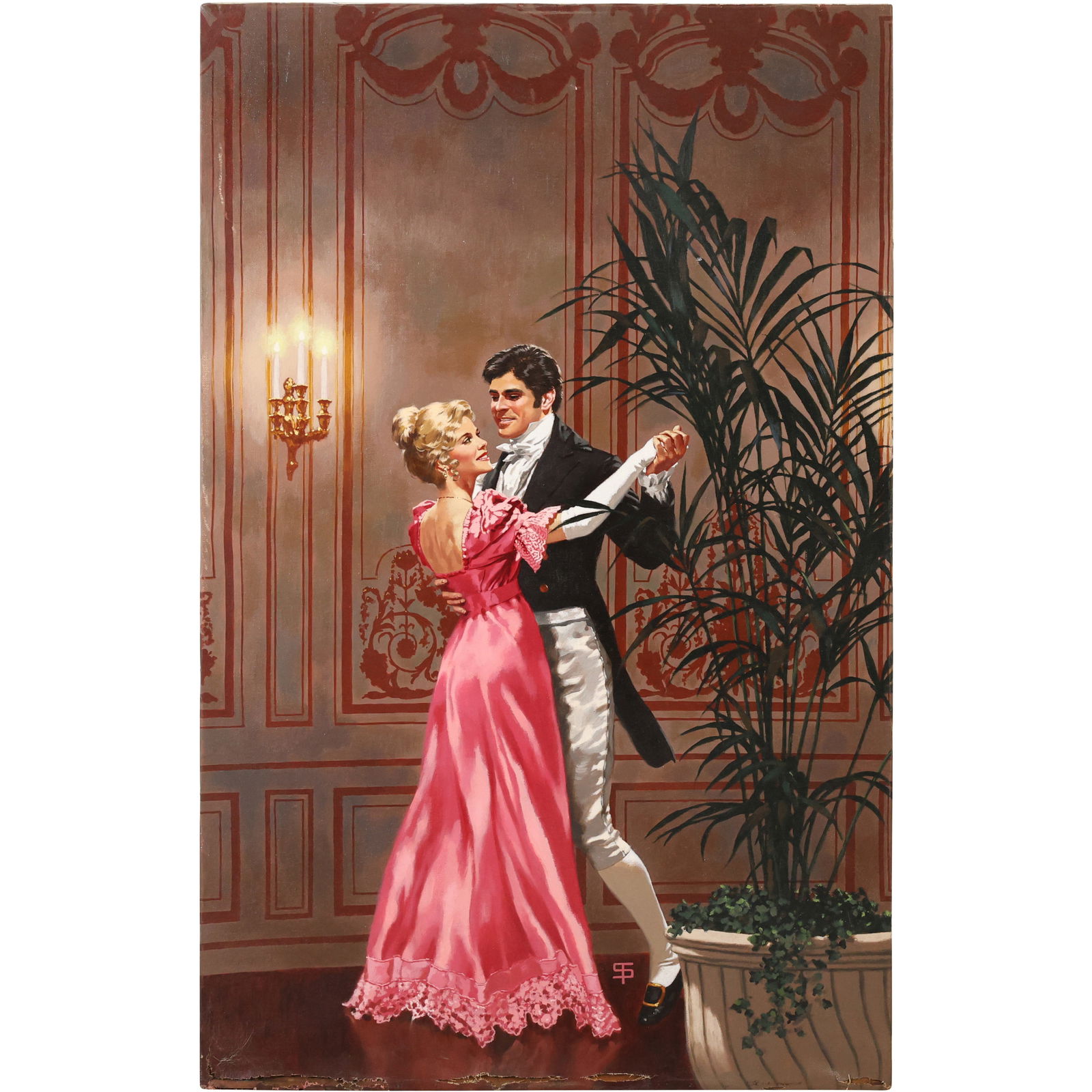Ted Sizemore, Illustration Art Oil Painting, Waltz, classic historical romance novel cover (1 of 16)