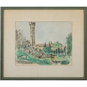 Jeffrey Boys, PAFA [Pennsylvania Academy of Fine Arts] Artist, Watercolor Painting, Framed