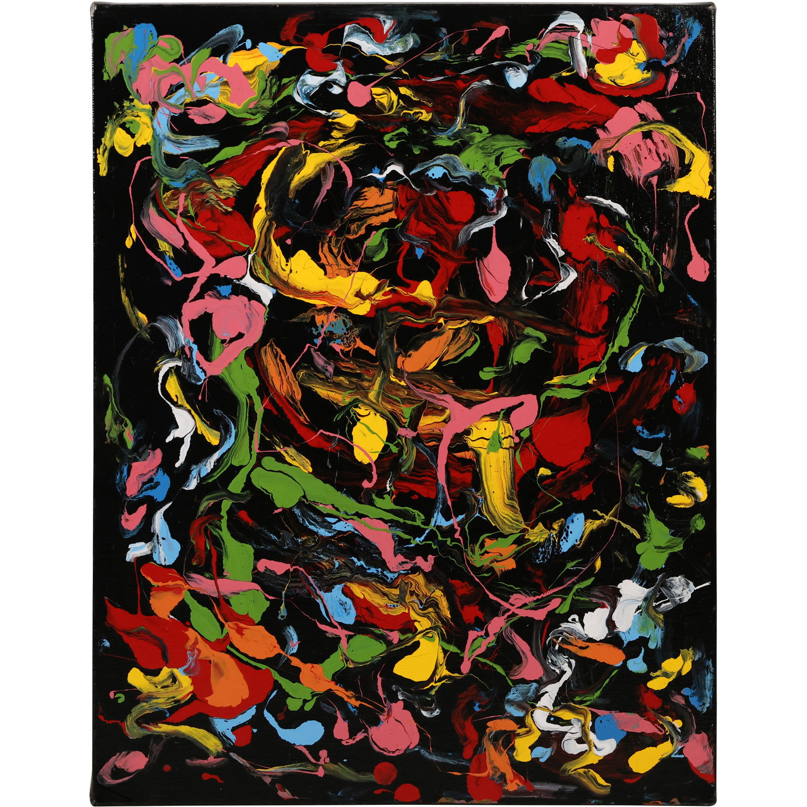 Thomas Pulgini, American, Pop-Art Abstract Oil on Board Painting Busy Abstract, Signed: Thomas Pulgini, American, Pop-Art Abstract Oil on Board Painting Busy Abstract, Signed.; Well Listed American Artist. size: 18 x 24 ; ASKart: Thomas Pulgini, Born 1965 in Wilmington Delaware Popular P