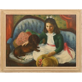 Vintage Gladys Rockmore Davis Framed Print Deborah and Nietzshe, Framed