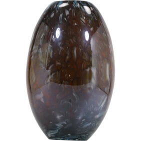 Studio Art Glass Vase Deep Purple Ametyst Colors 10 inches height x 6 inches wide