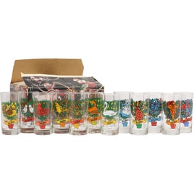 Twelve Days of Christmas Glass Set by American Glass for Indiana Glass