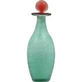 Attributed to Franco Moretti Scavo Murano Glass Decanter with Stopper