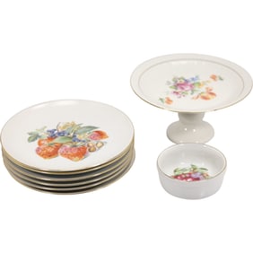 Winterling in Röslau, Bavaria, Germany 6 Plates, Compote, Small Bowl