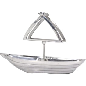 Godinger Silver Sailboat Shaped Metal Nut Dish