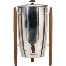 1960s Regal Ware Atomic Rocket Coffee Urn with Walnut Handles