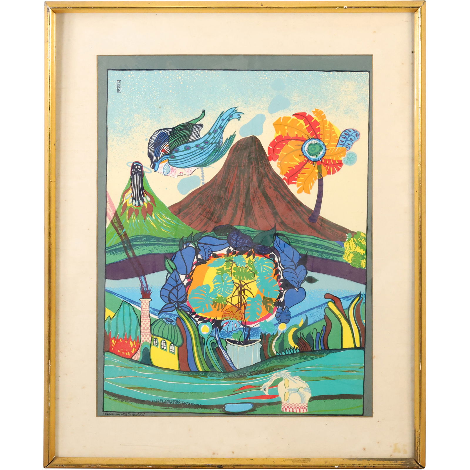 KAND Das Glashaus Entlässt das Grün Modernist Lithograph (1 of 20)