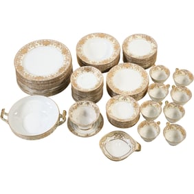 Noritake Christmas Ball 175 Pattern 24K Gold Porcelain Dinner Service, Japan