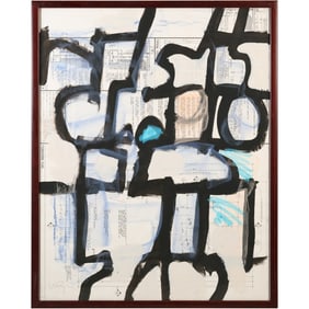 Wayne Cunningham Abstract Mixed Media on Paper