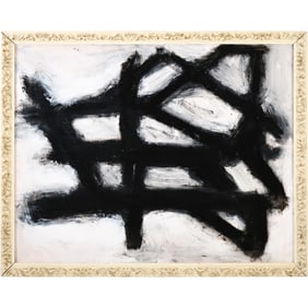 Abstract Expressionist Oil Painting Attributed to Tom Pulgini