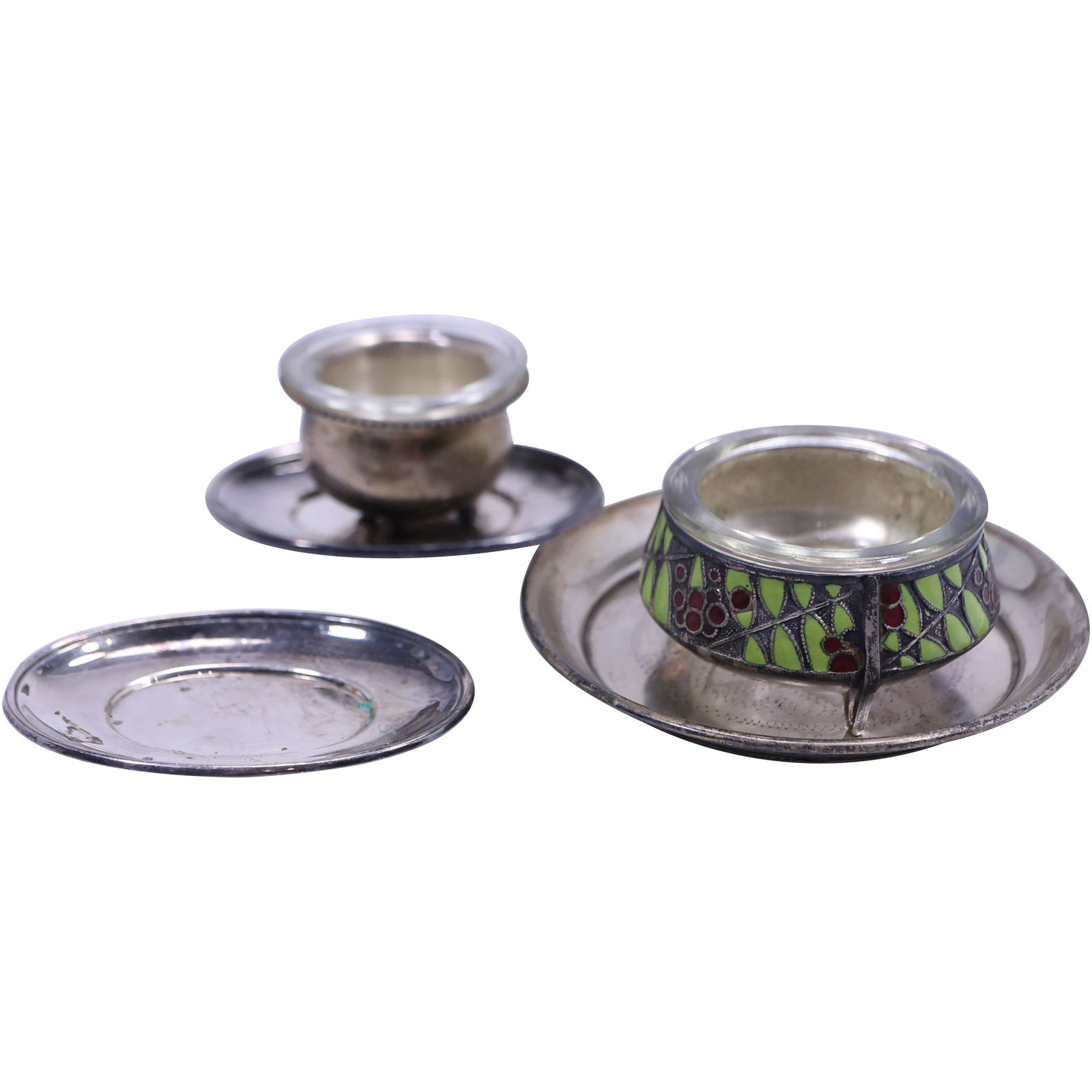 Estate Grouping 5 Assorted Sterling Silver 130 grams : 3 Dishes and 2 Master Salts - See Pictures. (1 of 9)