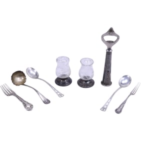 Estate Grouping 8 Assorted STERLING SILVER Items - See Pictures. 2 Sterling forks , 3 Sterling spoon