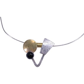 .925 Sterling Silver 18 inch Snake Chain with MCM Pendant Sphere Design Necklace 1 5/8 in. x 1 1/2 i