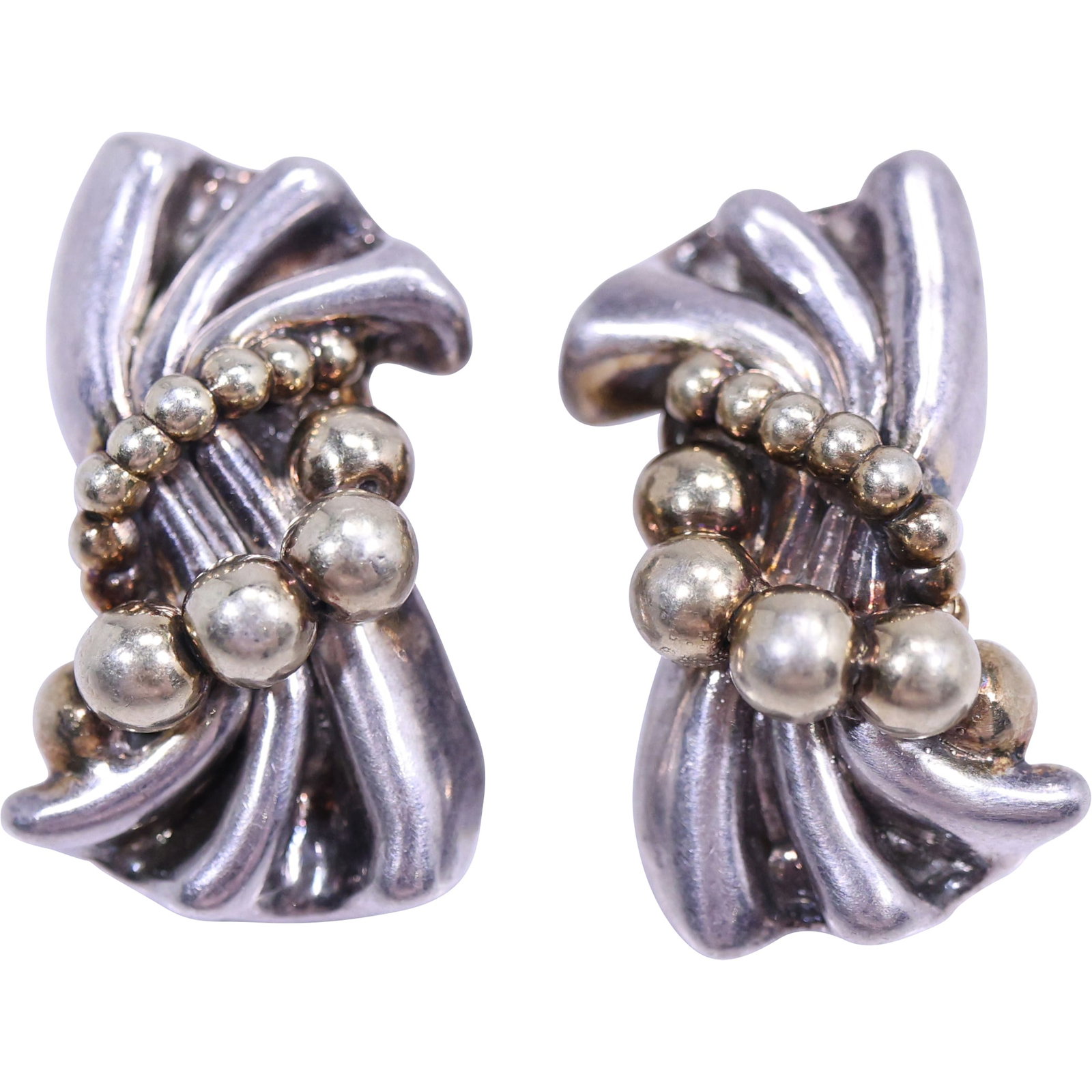 DAVID VARSANO .925 Sterling Silver 18.8 grams Clip on Earrings Israel Designer 1 3/4 in. x 1 in.: DAVID VARSANO .925 Sterling Silver 18.8 grams Clip on Earrings Israel Designer 1 3/4 in. x 1 in.