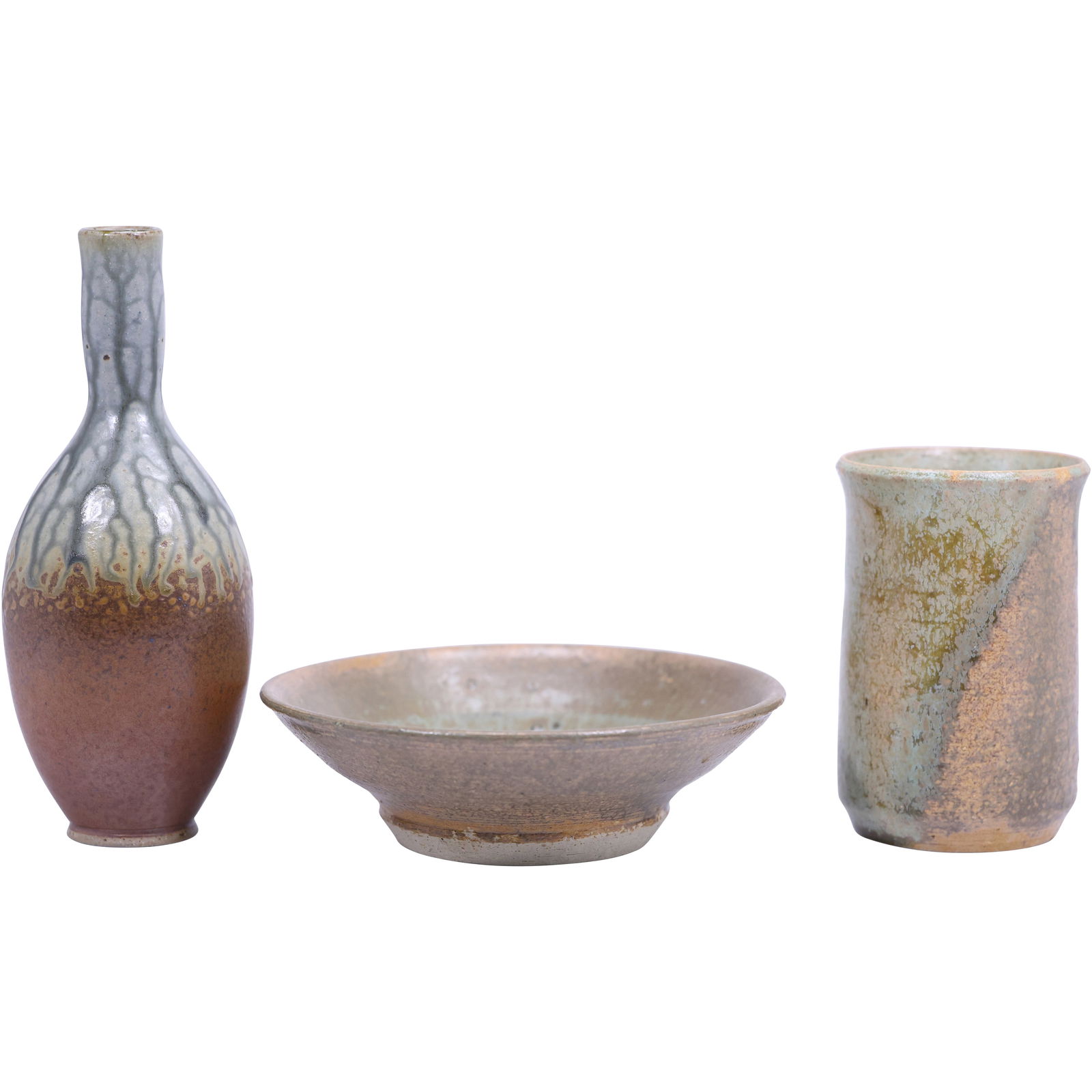 Studio Pottery Grouping Signed TAE – Vase, Bowl, and Cup (1 of 9)