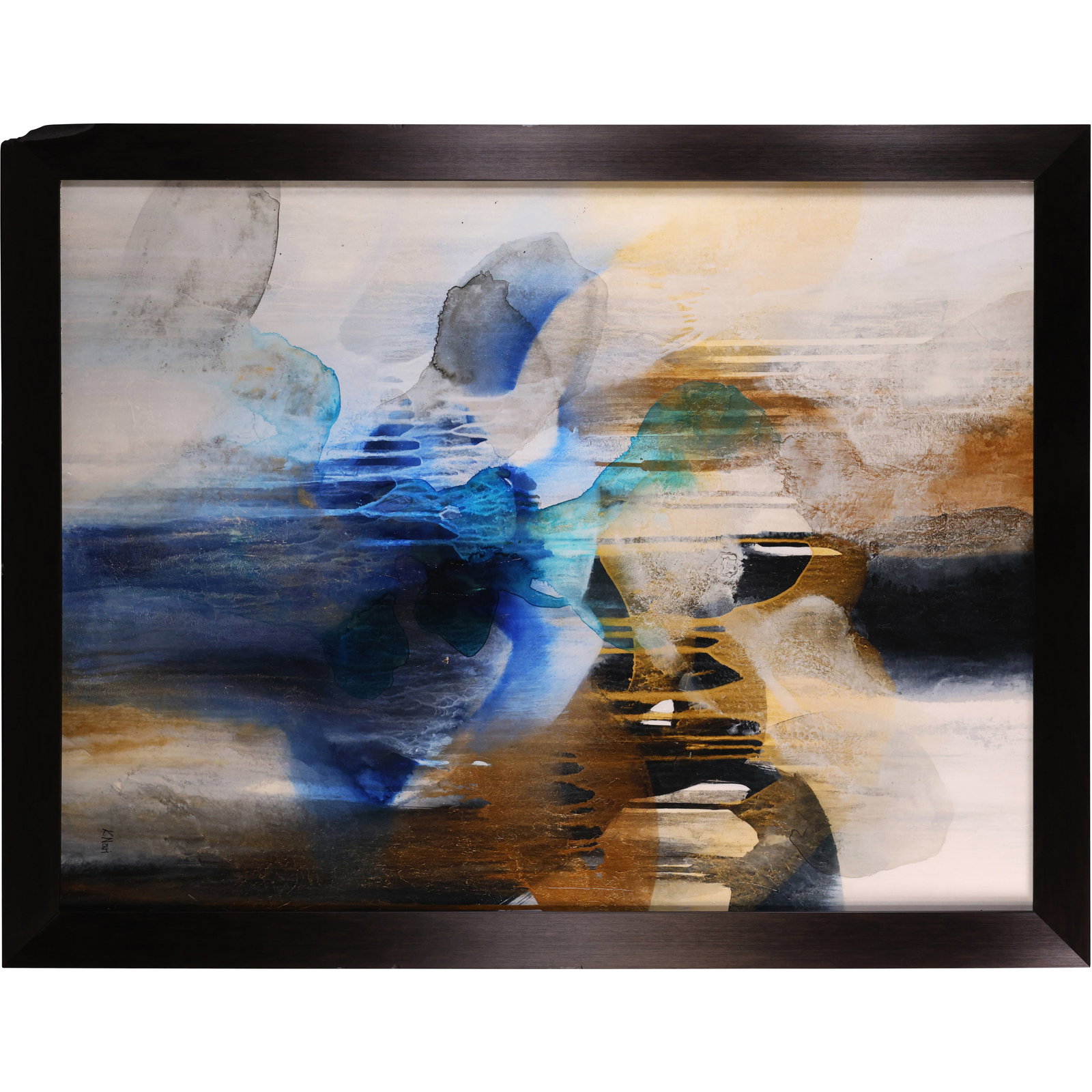 Abstract Canvas Wall Art Print in the Style of K. Nari "Solemn Neutral Atmosphere" (1 of 18)