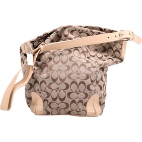 Coach Signature Jacquard and Leather Shoulder Bag N2GRM-6083