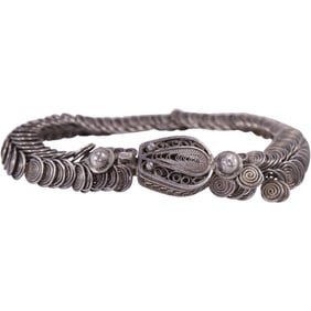 24.2 Grams Sterling Silver Filigree Bracelet 7 1/2 in. x 1/2 in.