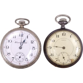 [2] Gold Filled Lancet General Watch Co Swiss 7 Jewels Pocket Watch [not working] 2 3/4 in. x 2 in.;