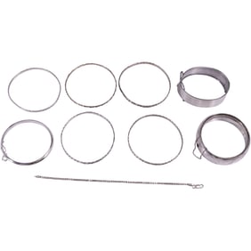 131 Grams 10 Assorted Sterling Bangle Bracelets - Nice Selection - See Pictures