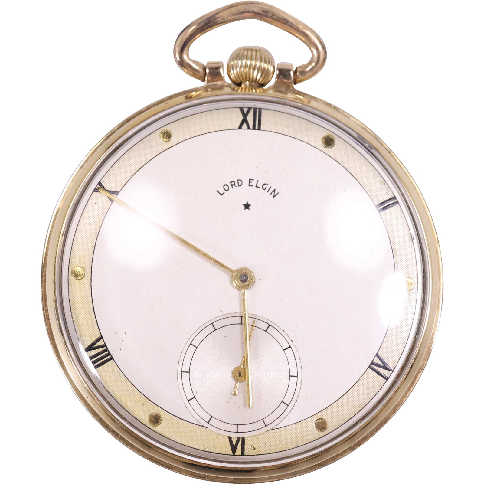 14K Gold Filled Elgin 21 Jewels Pocket Watch, Working, 1 5/8 in. dia.: 14K Gold Filled Elgin 21 Jewels Pocket Watch, Working, 1 5/8 in. dia.