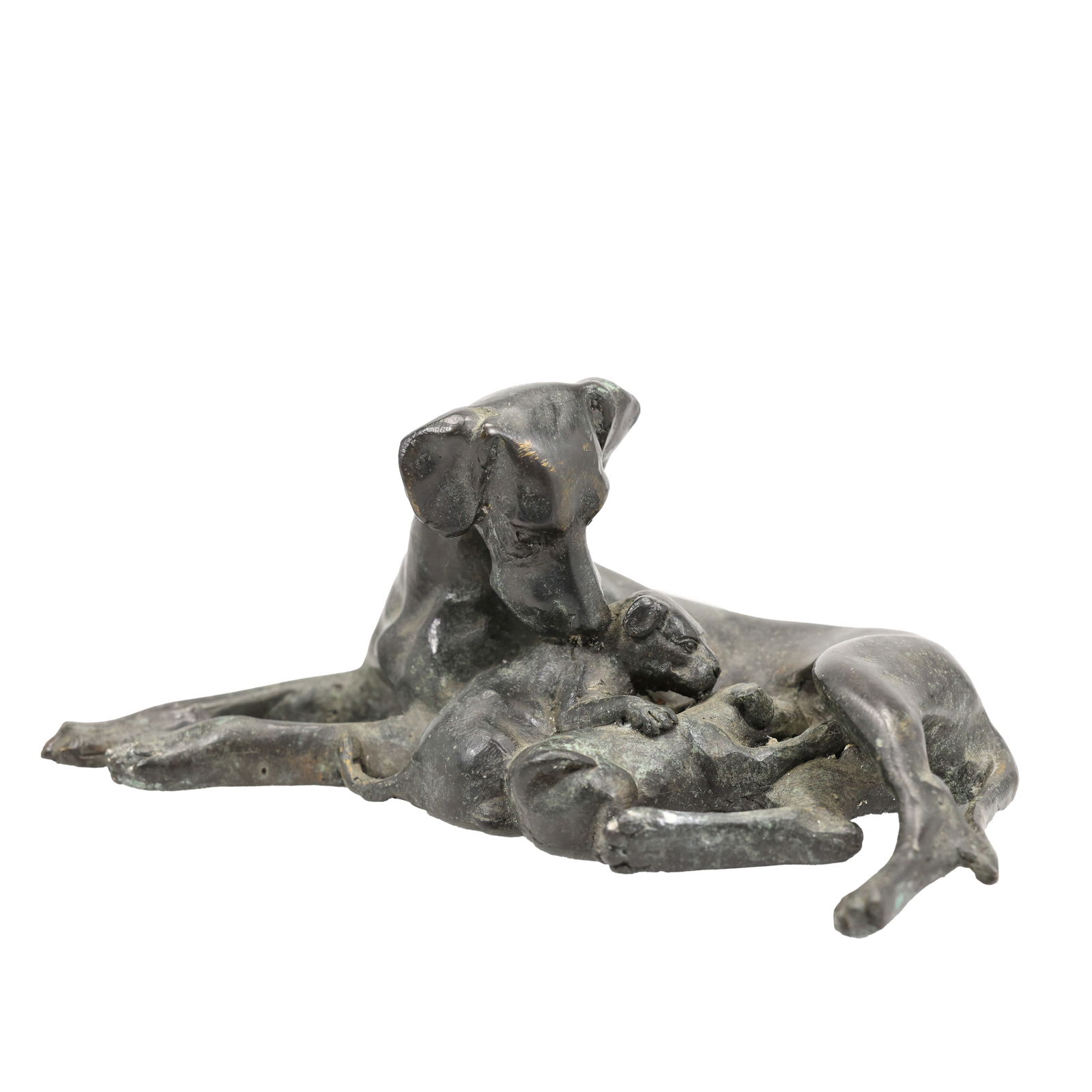 Maitland Smith Bronze Sculpture Dog Lab Labrador Pups Puppies Mother (1 of 16)