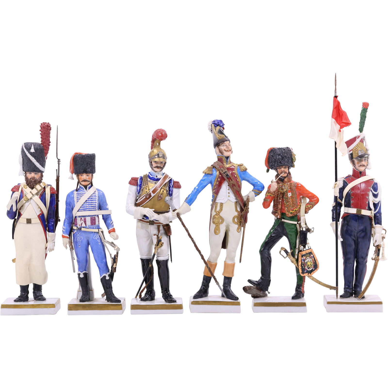 6 Adrien Van Gerdinge French Porcelain Napoleonic Soldier Figures Set of Six France (1 of 20)