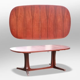 Danish Modern Gudme Mobelfabrik Rosewood Dining Table with 2 Extenstion Leaves