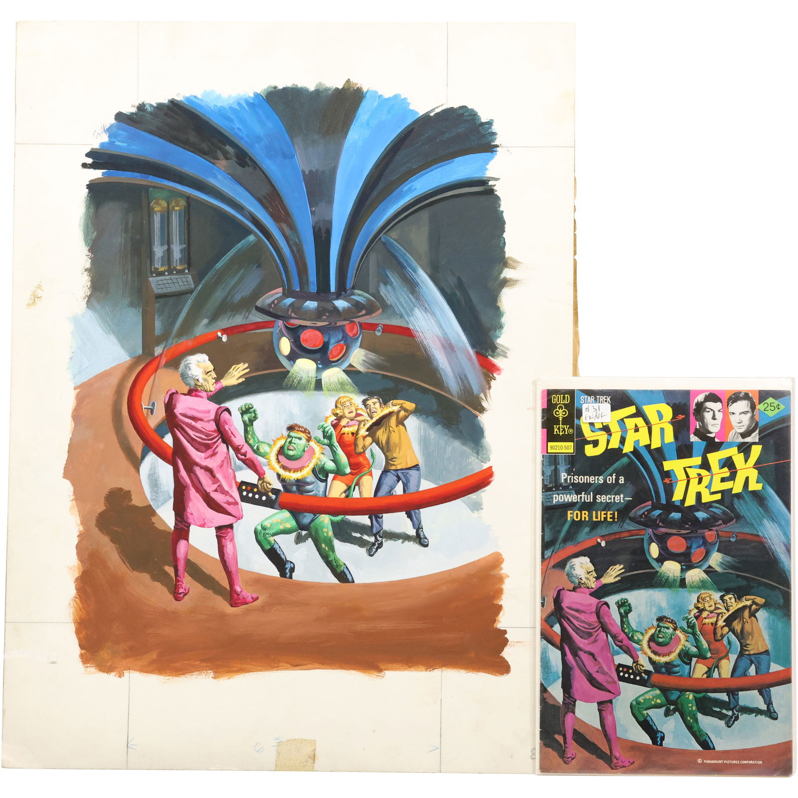 Original 1975 Star Trek Comic Book Cover Art Painting by George Wilson for Gold Key Comics Issue #31 (1 of 17)