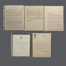 5 Assorted Political and Railway Letters 1911, 1912 Under William H Taft Administration