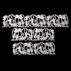 3 cast iron architectural Panels with a grape and vine motif. 80 inches length, 53 in. length, 16 w