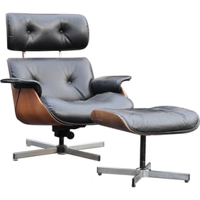 2 Pc. Herman Miller Eames Style Lounge Chair and Ottoman
